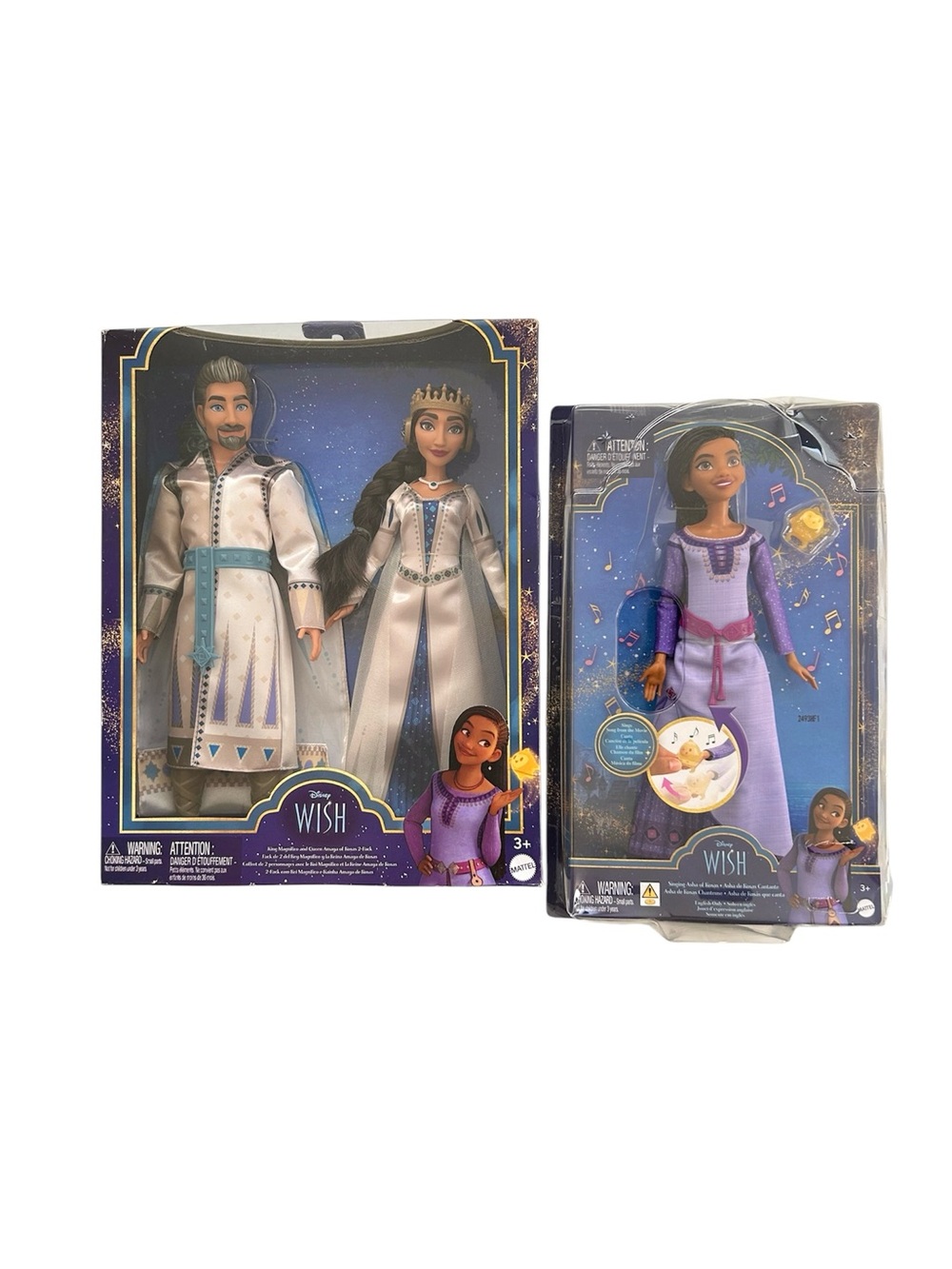 Bundle Two Disney Wish Sets Singing Asha - King Magnifico & Queen Amaya of Rosas